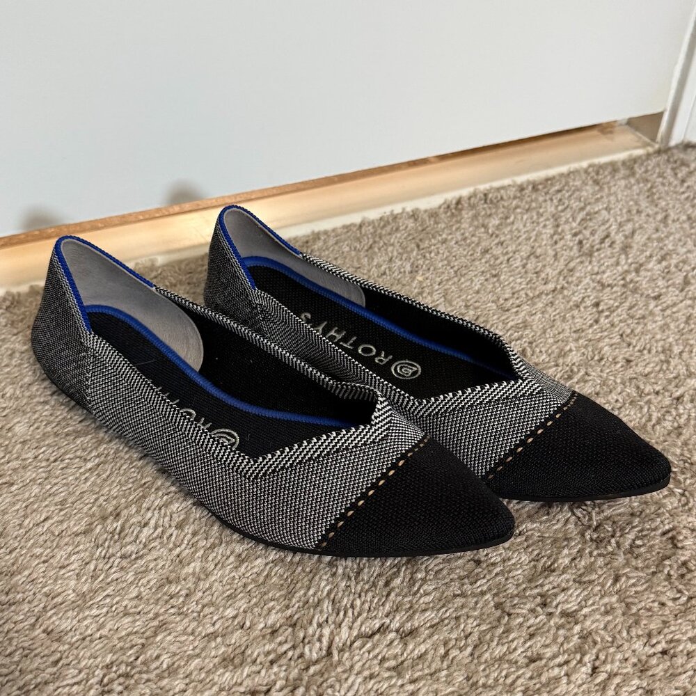 Rothy's The Point - Grey Mist Captoe - Size 9